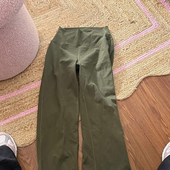 ALO Yoga Pants - ALO Yoga Olive Green FLARE Leggings